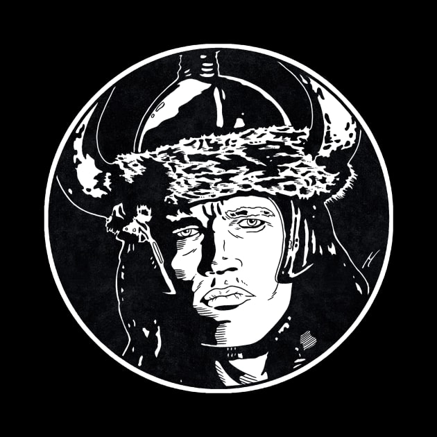 CONAN THE BARBARIAN (Circle Black and White) by Famous Weirdos