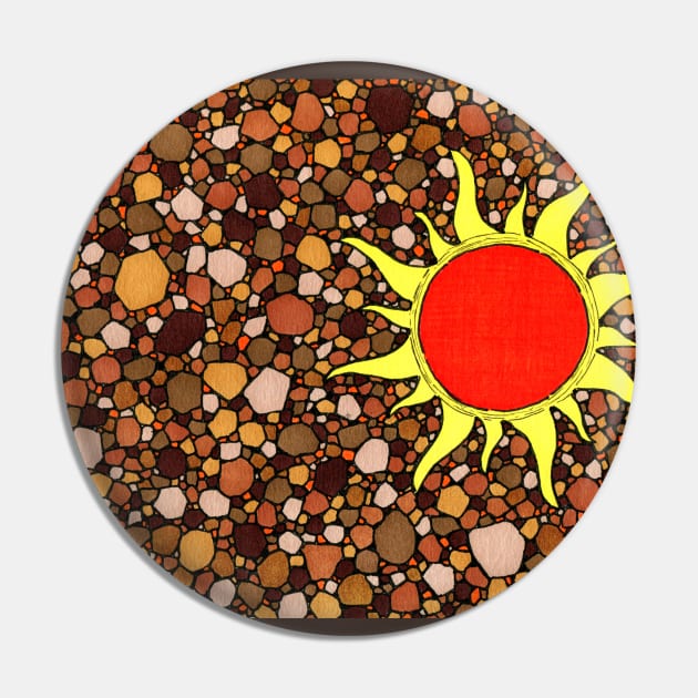 Sun with Brown background Pin by AleHouseDrae