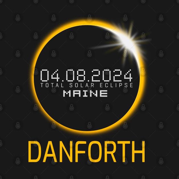 DANFORTH Maine Total Solar Eclipse April 8 2024 Maine by TeeaxArt