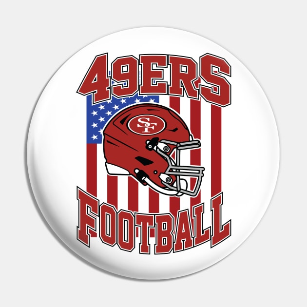 Retro 49ers Football Pin by Cemploex_Art