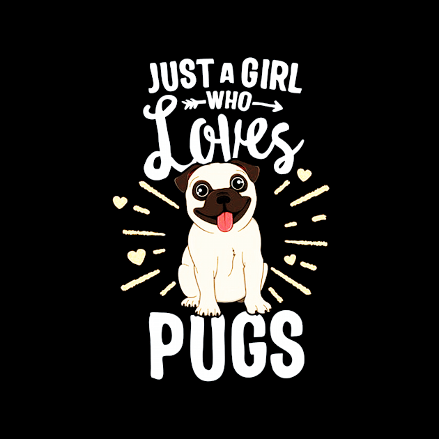 Just A Girl Who Loves Pugs by akkadesigns