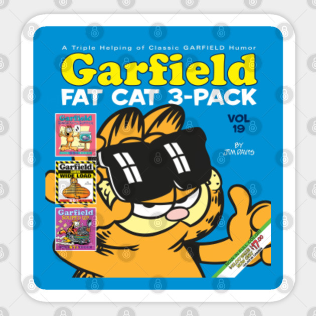 Garfield Fat Cat 3 Pack Vol 19 Garfield Sticker Teepublic