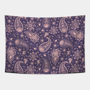 Purple and Pink Floral Seamless Pattern Tapestry