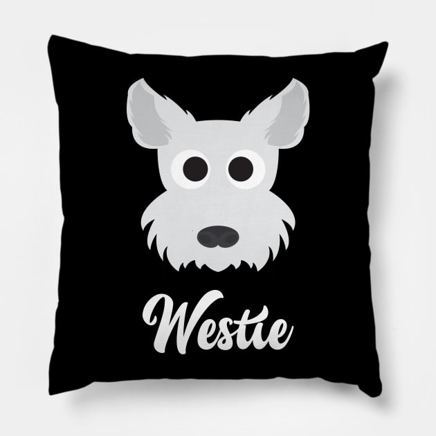 Westie - West Highland White Terrier Pillow by DoggyStyles