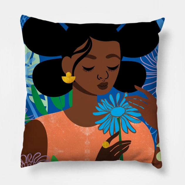 Aster in September Pillow by tabithabianca