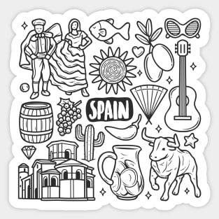 Flag map Sticker Spain