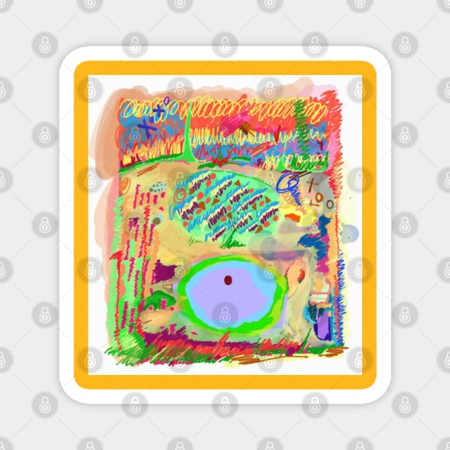 Colourful Swamp Magnet by Kitty et Hana