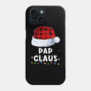 Pap Claus Red Plaid Christmas Santa Family Matching Pajama Phone Case