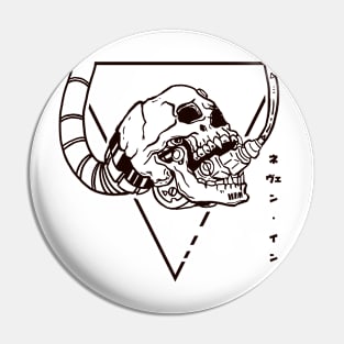 CYBORG SKULL - BLACK Pin