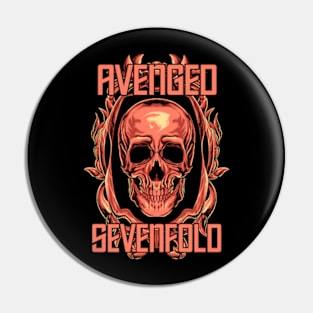 AVENGED GOLD SKULL Pin