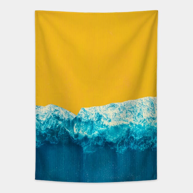 Yellow Tide Tapestry by MidnightCoffee