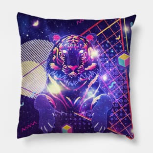 Cosmic purple Tiger Pillow