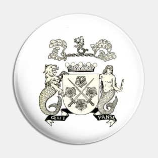 Mermaid coat of arms Pin
