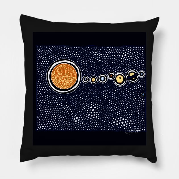 Solar System View from Planet Nine Pillow by JSnipe