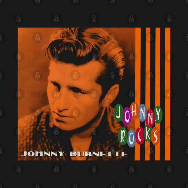 Johnny's Jive Jams Burnette's Rockabilly Rhythms Graphic Tee Series by ElenaBerryDesigns