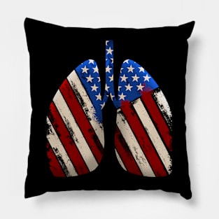 Breathe In Freedom USA Flag Patriotic Pillow