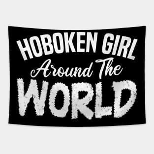 Hoboken girl around the world Tapestry