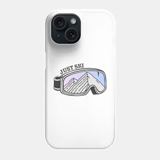 Sunset Mountain Ski Goggles | Just Ski Phone Case