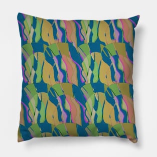 Contemporary Retro Abstract Taupe Surface Pattern - Hall of Mirrors Pillow