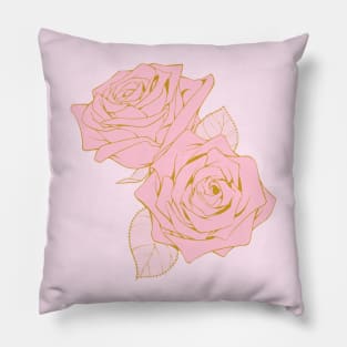 Pastel Pink Roses Pillow