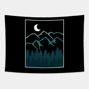 MOUNTAINS HIKING MINIMALIST LANDSCAPE Tapestry