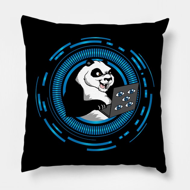 The Panda APT - Cyber War Series Pillow by MySecurityMarketplace