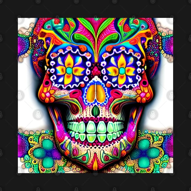 Trippy Sugar Skulls 64 by Benito Del Ray