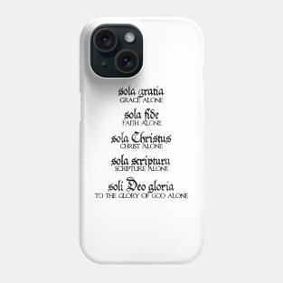 The Five Solas of the Reformation (light colors) Phone Case