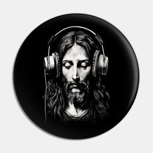 Jesus DJ Style Pin