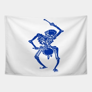 Civil War Federal Drummer Boy Skeleton In Blue Tapestry