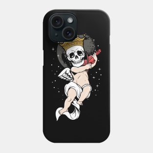 romantic skull angel with violin Phone Case