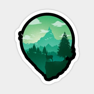 Hiking in the forest Magnet