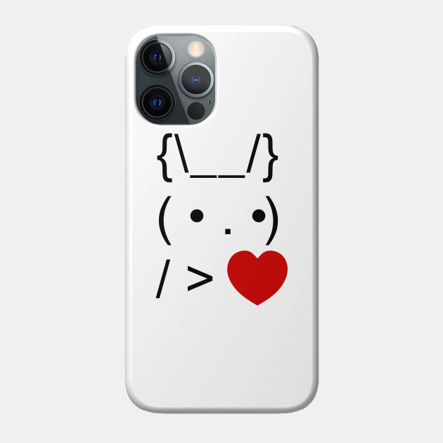 Ascii Text Art Bunny Rabbit Give Heart Dating Phone Case Teepublic