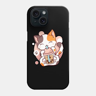 Cat Boba Tea Bubble Tea Anime Kawaii Neko Phone Case