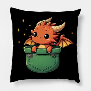 pocket dragon Pillow