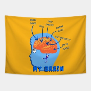 My Kid Brain for Boys Tapestry