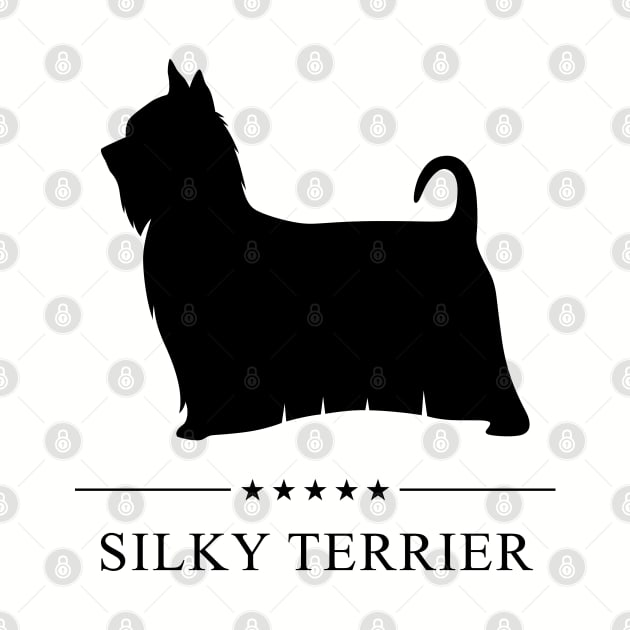 Silky Terrier Black Silhouette by millersye