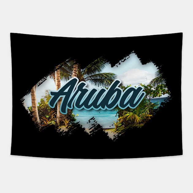 Aruba honeymoon trip. Perfect present for mom mother dad father friend him or her Tapestry by SerenityByAlex