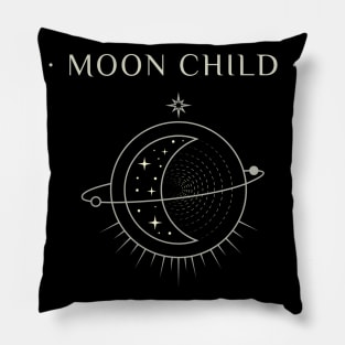 Moon child Astrological Design Pillow