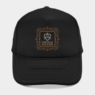Critical Success D20 Dice Check Vintage Frame Hat