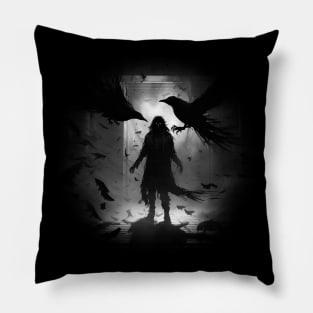 Epic crow man Pillow