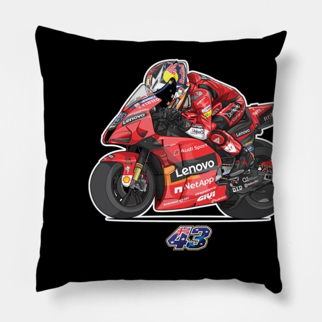 Jack Miller 43 Cartoon Pillow by lavonneroberson