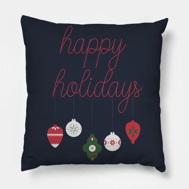 happy holidays Pillow by Lindseysdesigns