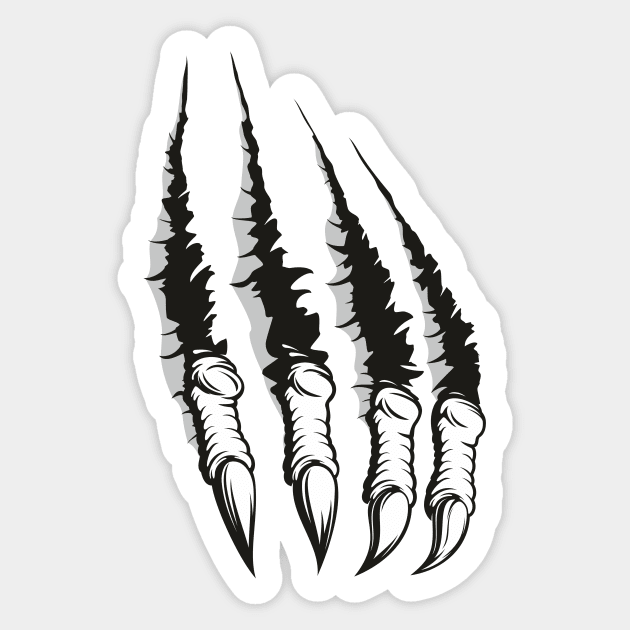 Claw Scratch Sticker 