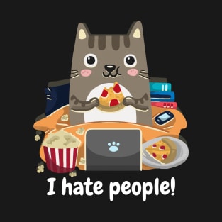 Introvert cat I hate people T-Shirt