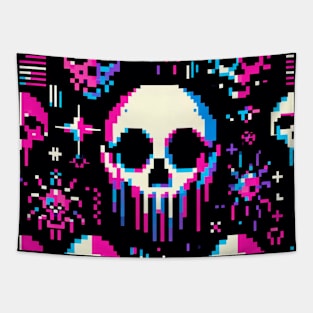 PATRON CALAVERAS MUTANTES PIXELADAS 5 Tapestry