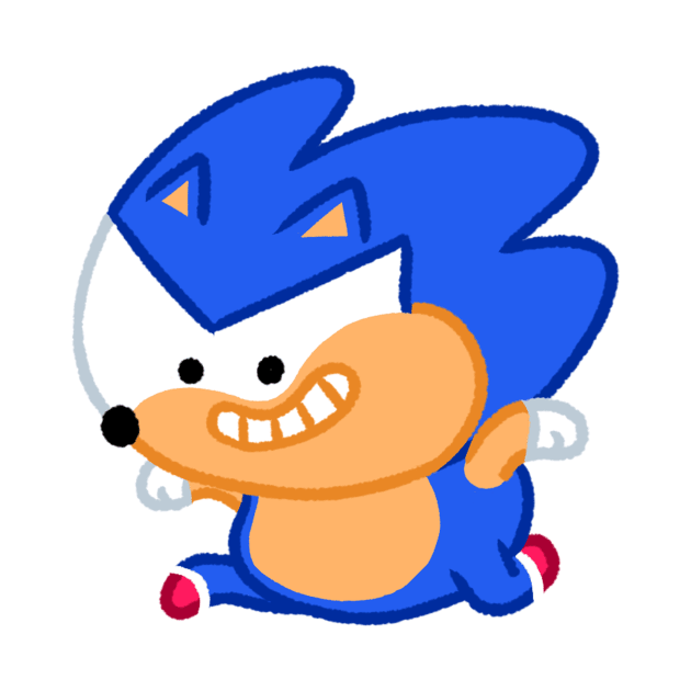 Sonic the Hedgehog by drawnbyhanna