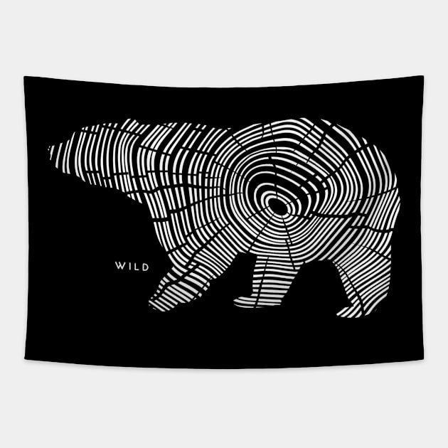 wild-wood-bear Tapestry by Johann Brangeon