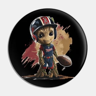 Groot Vs Atlanta Braves Groove Gloves Pin