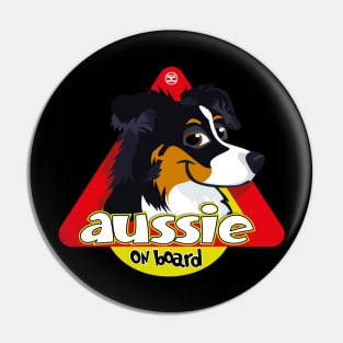 Aussie on Board - Black Tricolor Pin